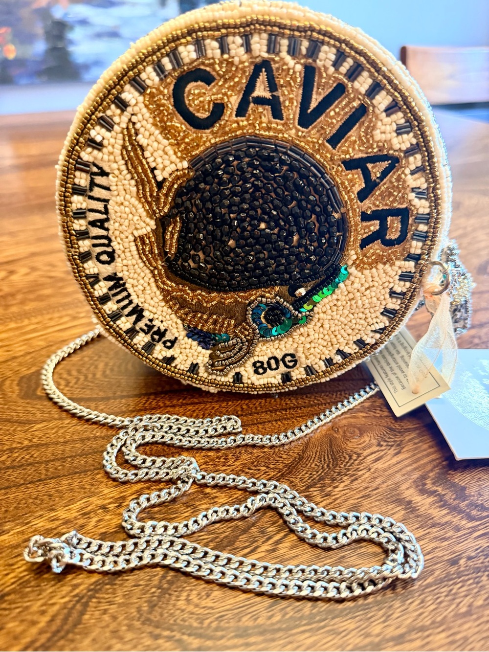 Viral Hard to Find Beaded Round 'Caviar' Crossbody Bag by From India To You
